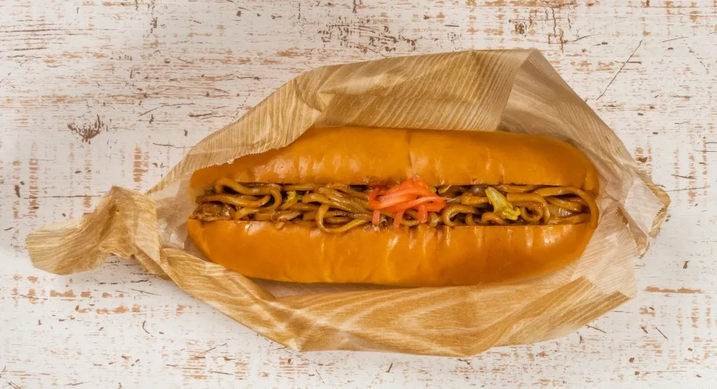Tahiti's chow mein sandwich