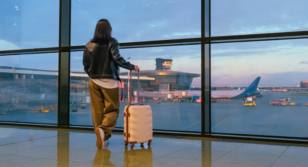 person waiting for plane